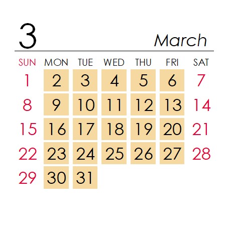 3月