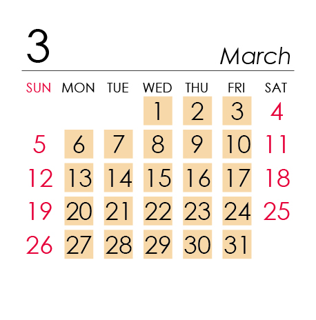 3月